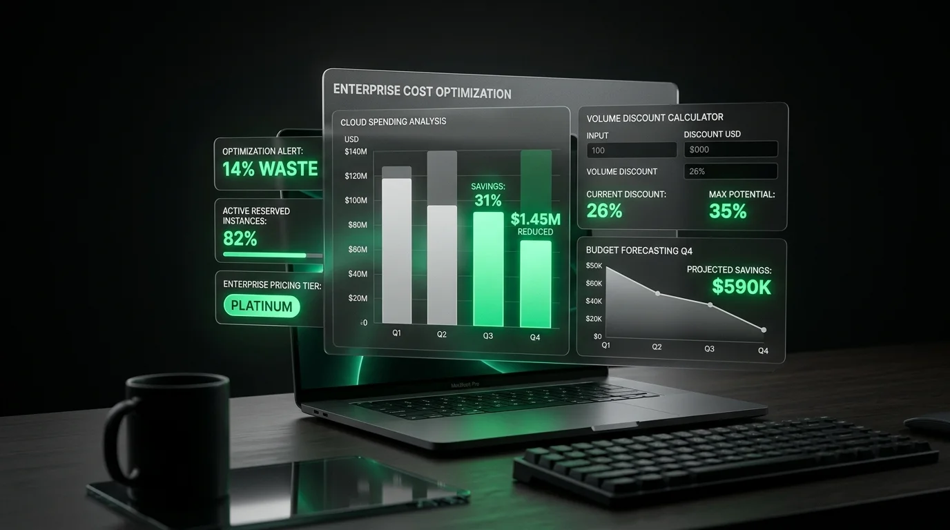 Enterprise cost management and optimization dashboard